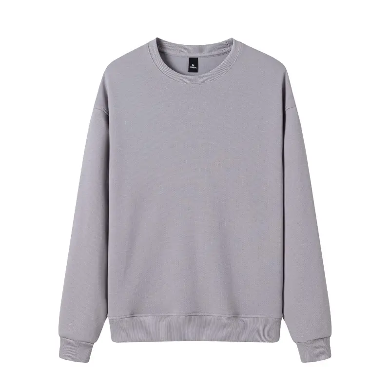 Purple Cotton Round Neck Sweatshirt for Men Women 380g