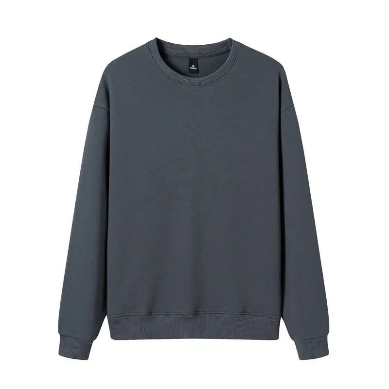 Purple Cotton Round Neck Sweatshirt for Men Women 380g