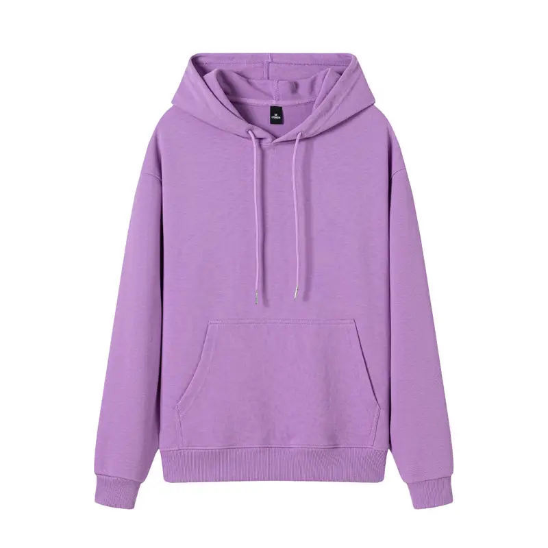 Purple Cotton Round Neck Sweatshirt for Men Women 380g
