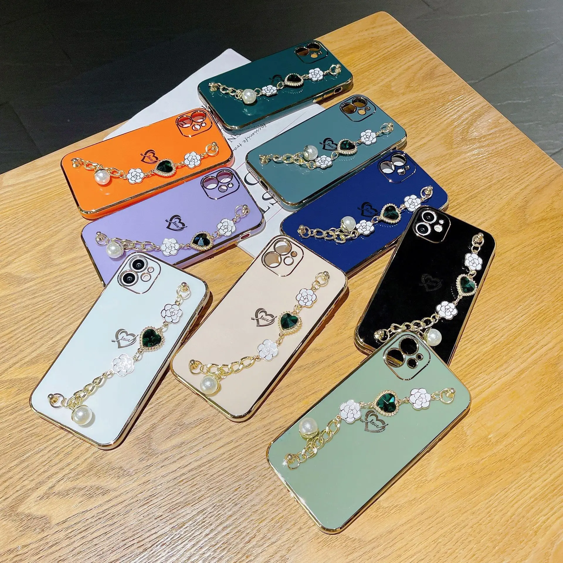 Purple Gold Plated iPhone Case with Love Bracelet - Image 11