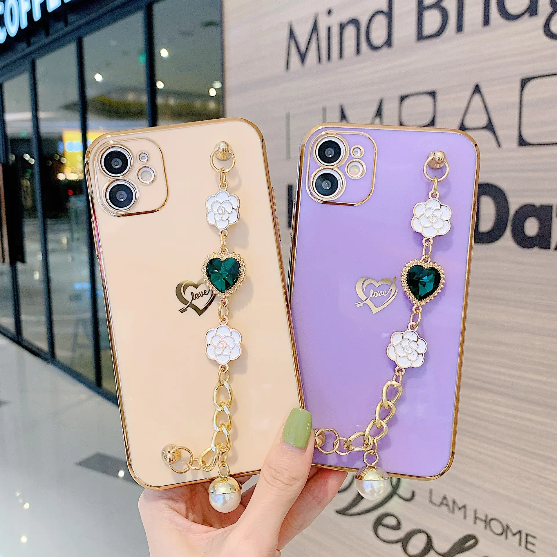Purple Gold Plated iPhone Case with Love Bracelet - Image 13