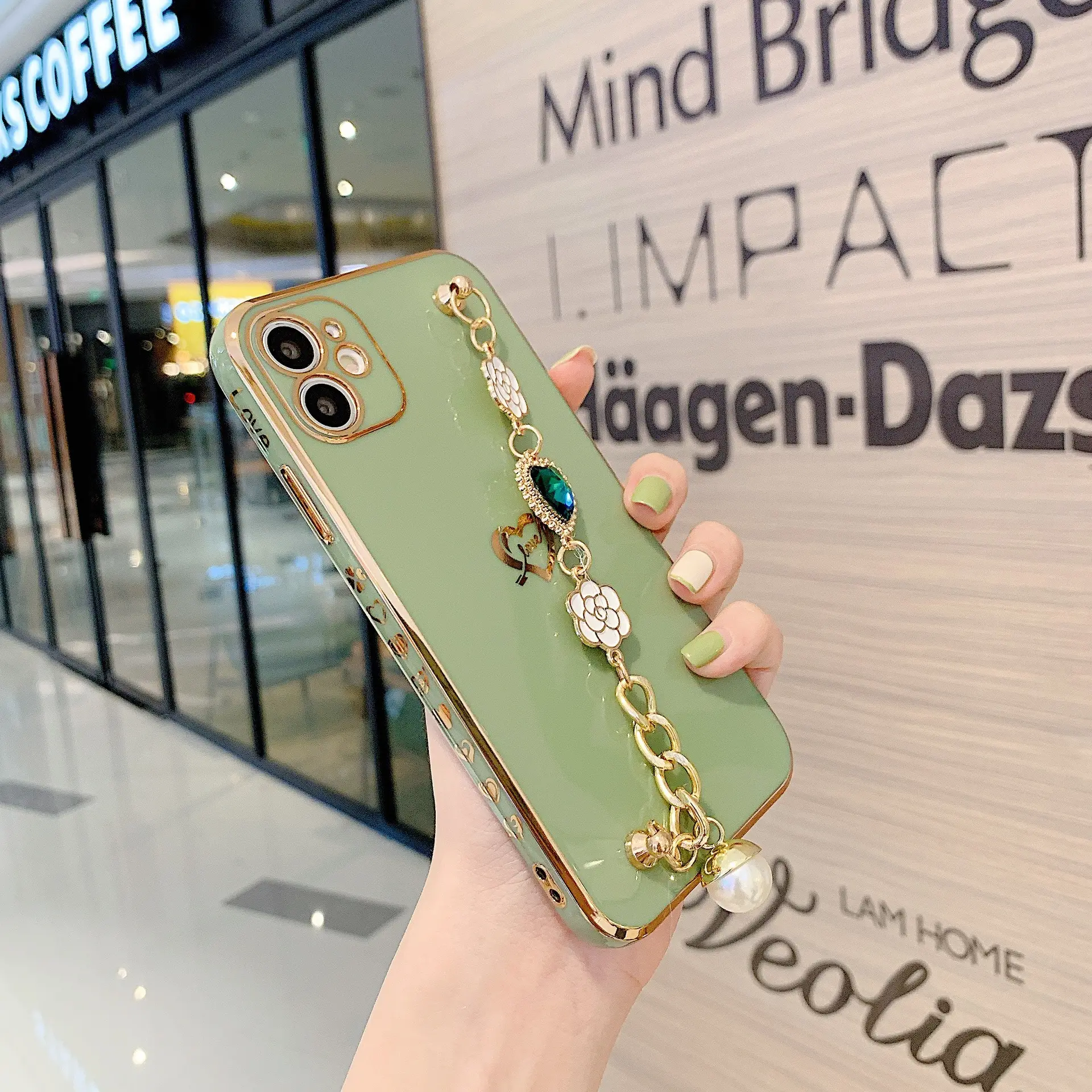 Purple Gold Plated iPhone Case with Love Bracelet - Image 5