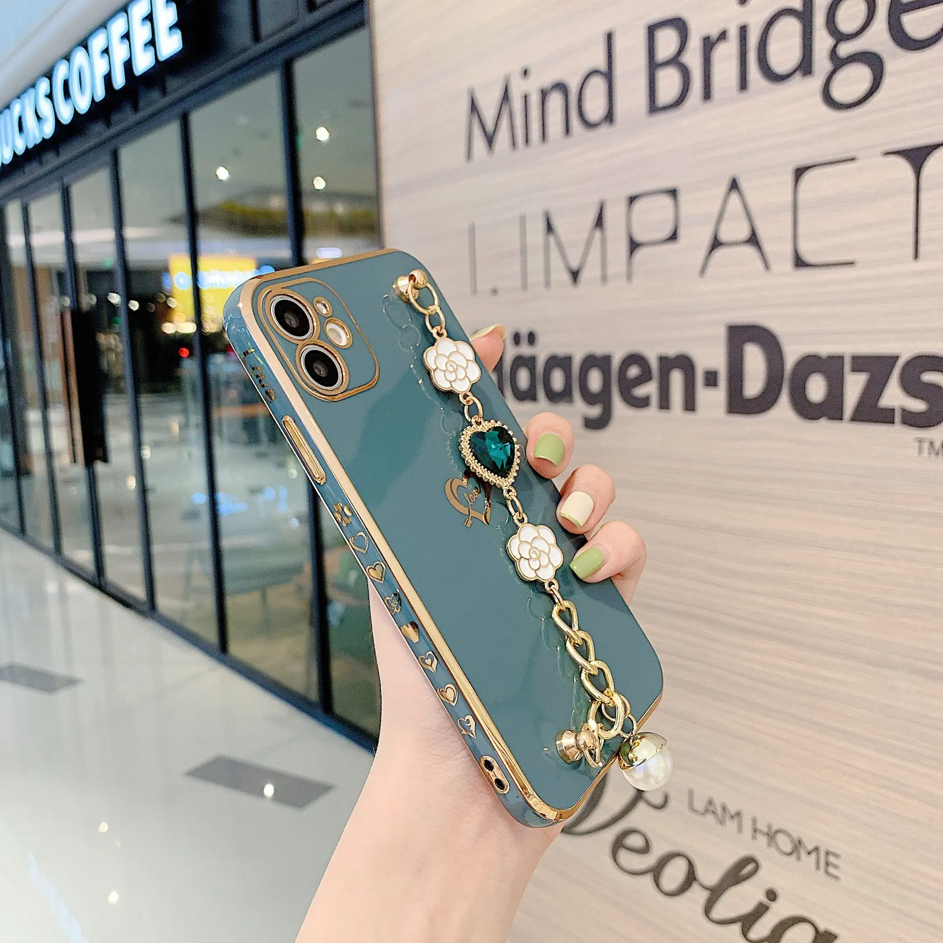 Purple Gold Plated iPhone Case with Love Bracelet - Image 7