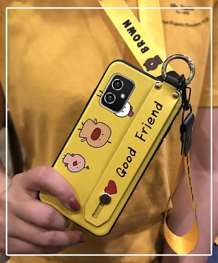 Huawei iPhone Cartoon Protective Case with Wrist Strap — feature 3