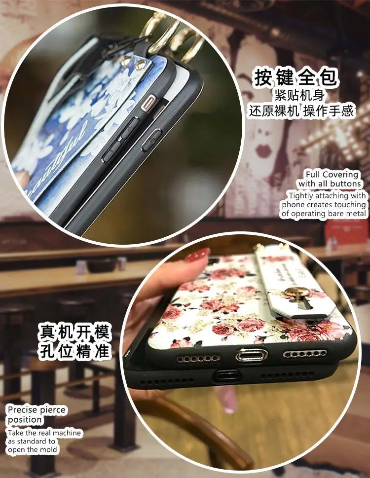 Huawei iPhone Cartoon Protective Case with Wrist Strap — feature 5