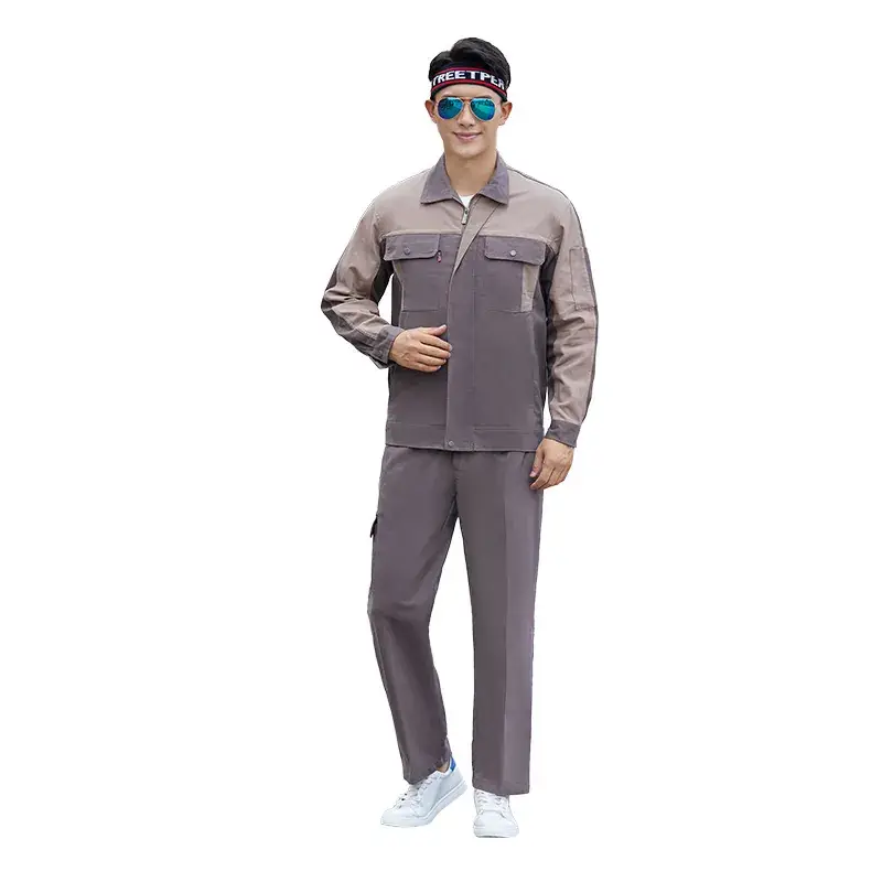 Men Pure Cotton Work Suit Spring Autumn Sweat Absorbent - Image 7
