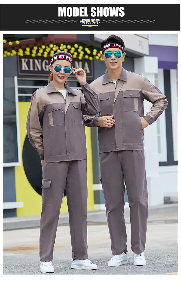 Men Pure Cotton Work Suit Spring Autumn Sweat Absorbent — feature 12