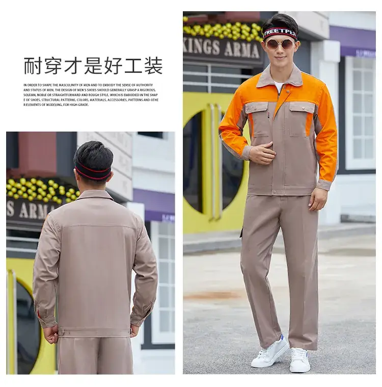Men Pure Cotton Work Suit Spring Autumn Sweat Absorbent — feature 28