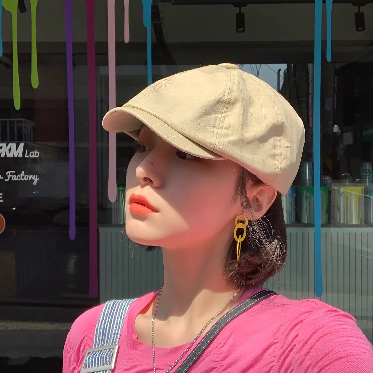 Japanese Cap Hat for Girls Women Spring Autumn Lightweight Octagonal