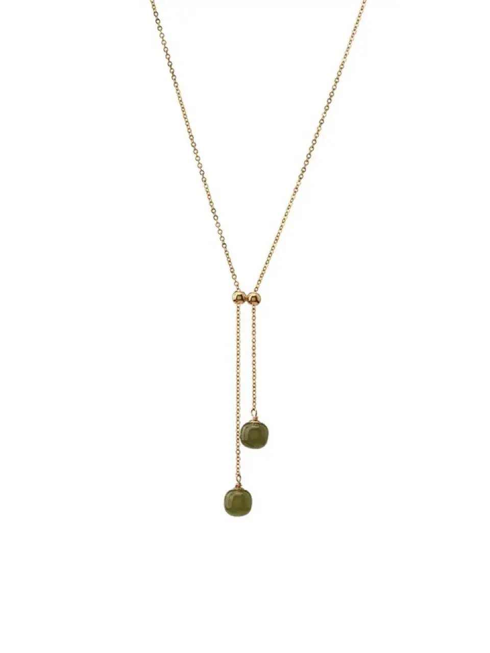 Elegant Hetian Jade Necklace for Women V-Neck — feature 4