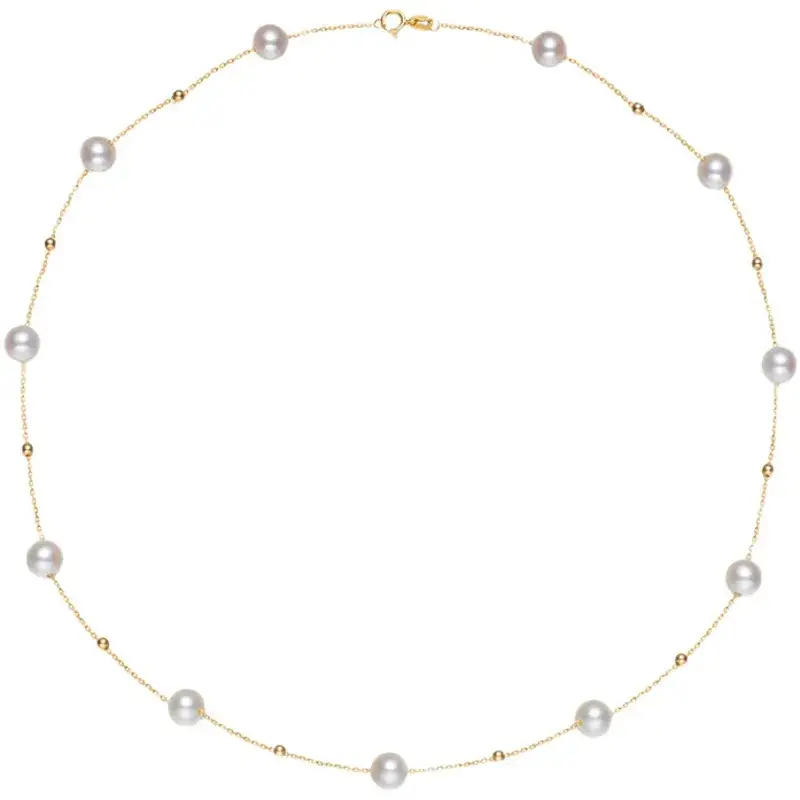 Natural Pearl Gypsophila Clavicle Chain for Women