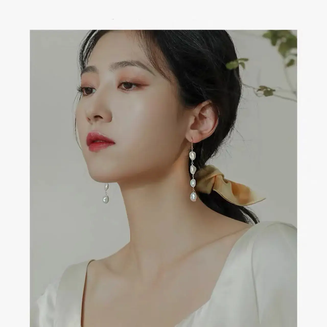 Elegant Pearl Earrings for Women French Style - Image 8