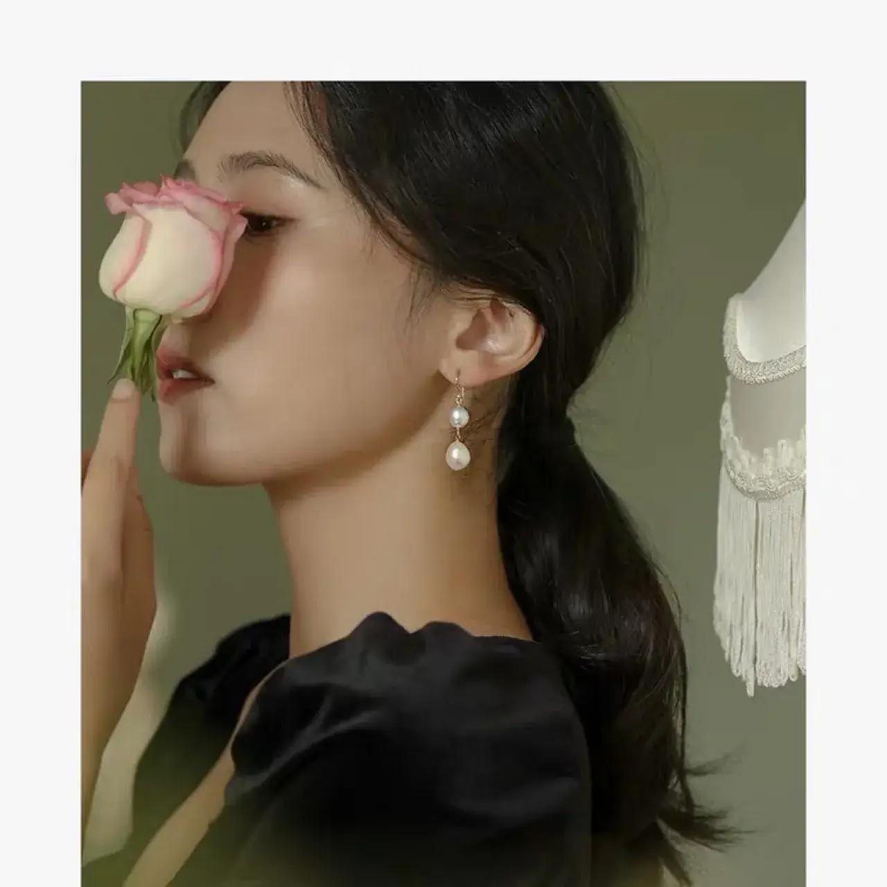 Elegant Pearl Earrings for Women French Style - Image 9