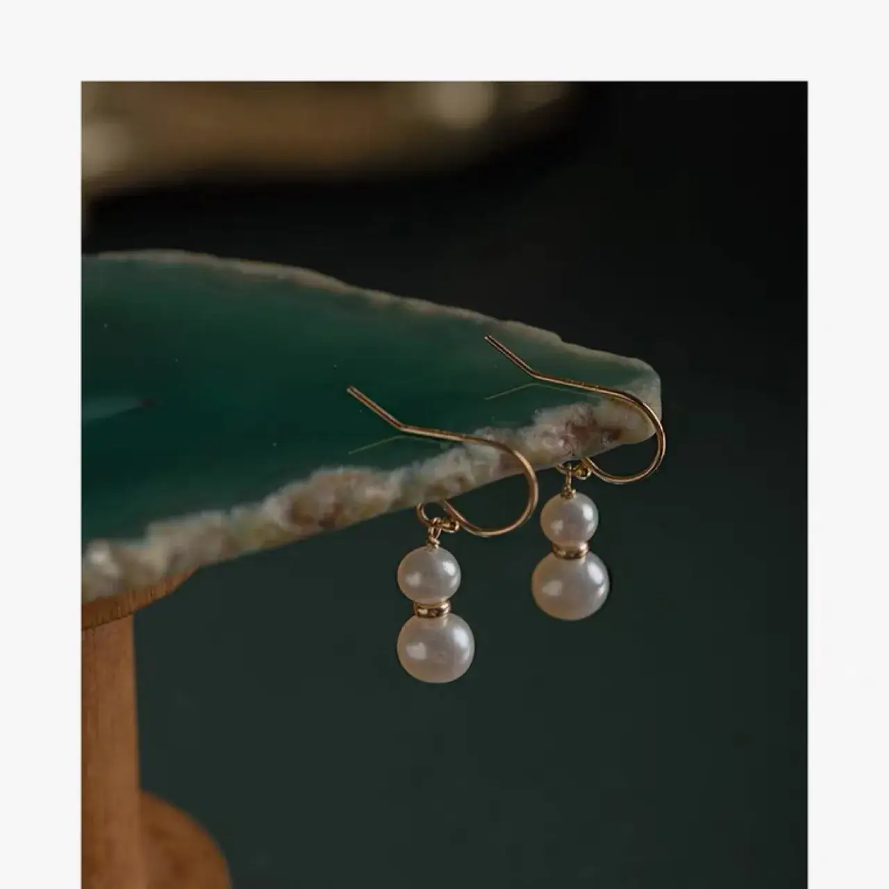 Elegant Pearl Earrings for Women French Style - Image 2