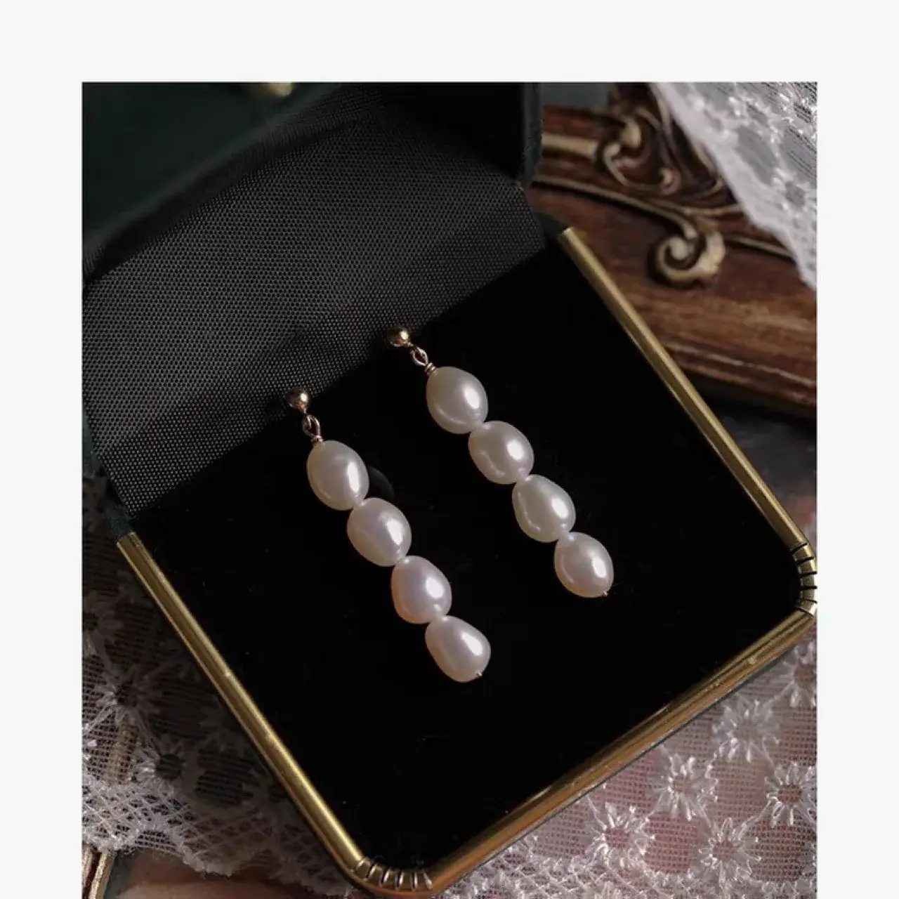 Elegant Pearl Earrings for Women French Style - Image 4