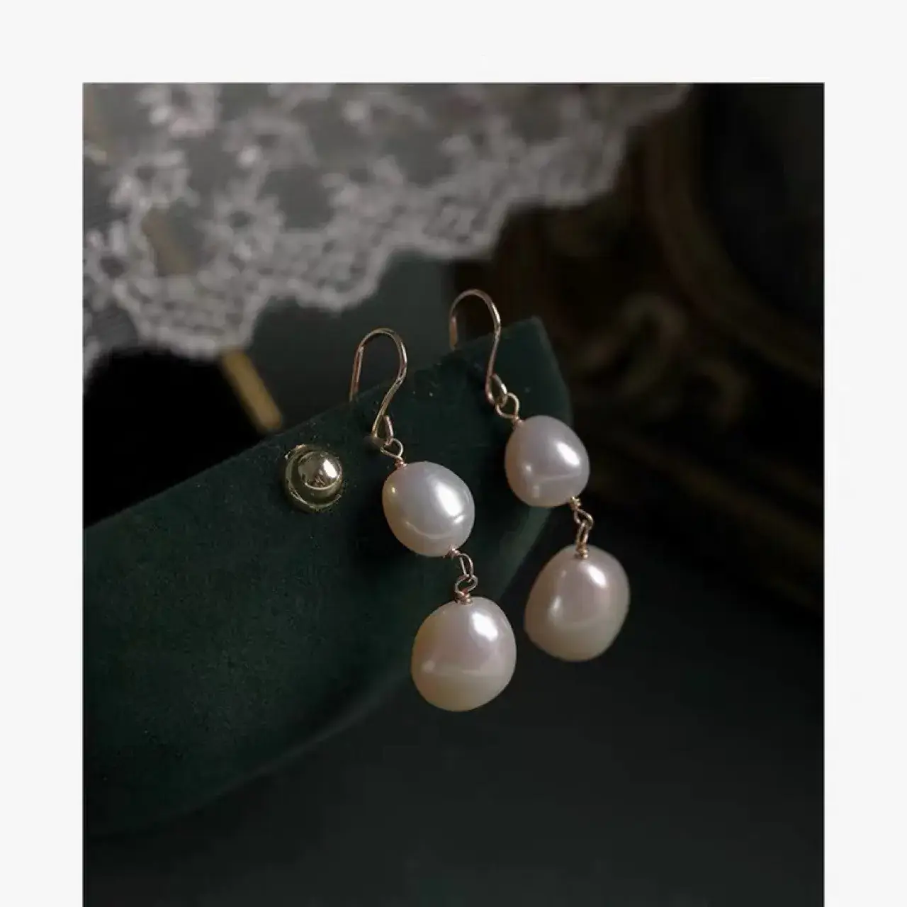 Elegant Pearl Earrings for Women French Style - Image 5