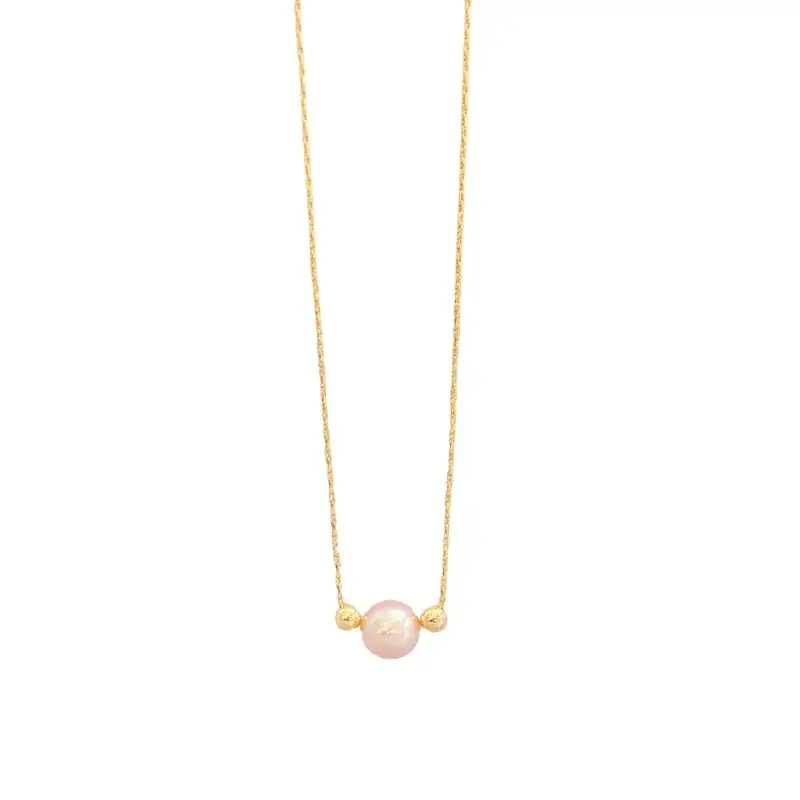 Natural Freshwater Pearl Necklace for Women Gold Beads - Image 5