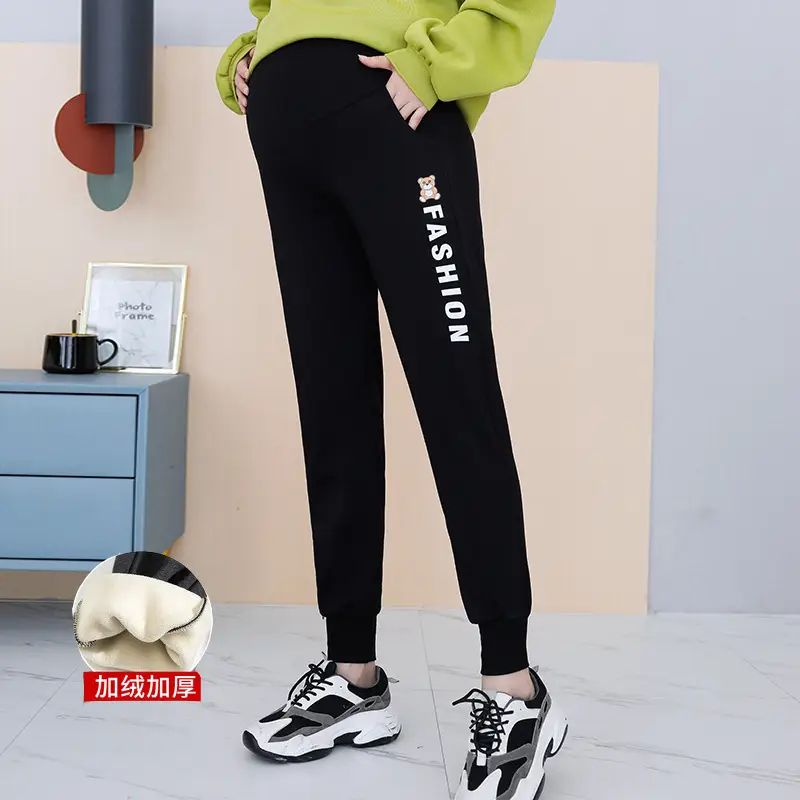 150kg Velvet Maternity Pants Autumn Winter Outer Wear - Image 4