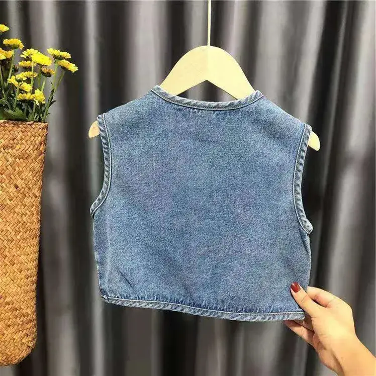 Baby Denim Vest Spring Autumn Wear Waistcoat Style
