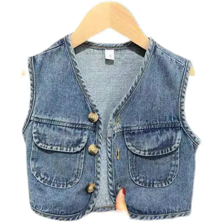 Baby Denim Vest Spring Autumn Wear Waistcoat Style