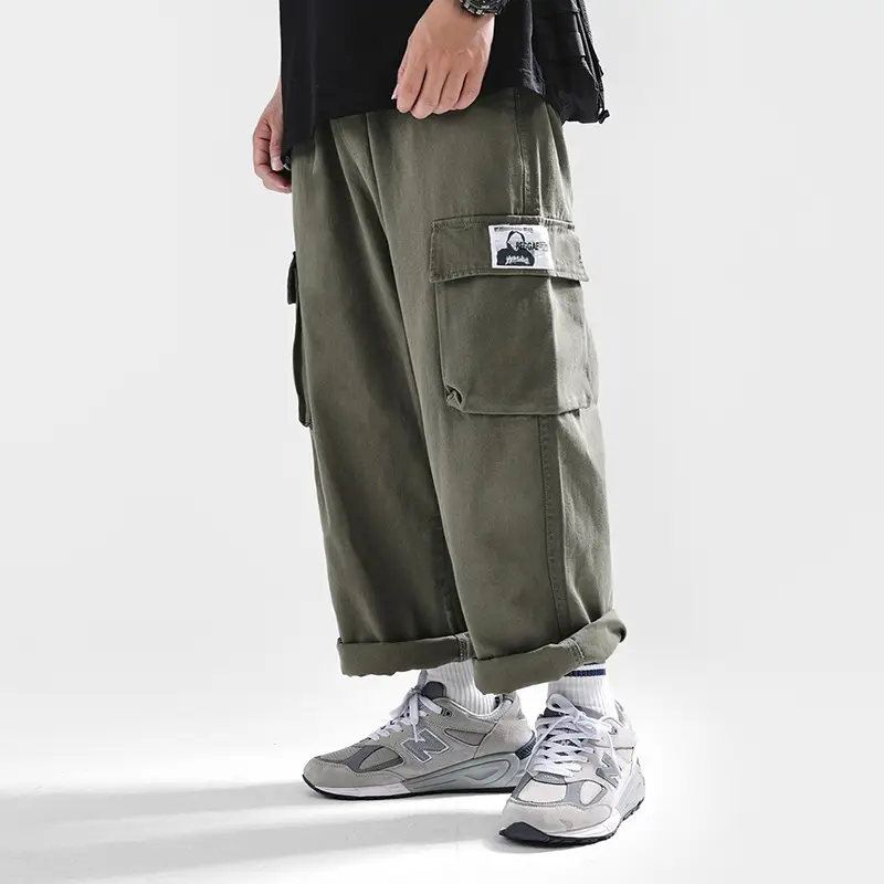 Yu Wenle 280g Cotton Cropped Pants Men Spring Autumn - Image 2