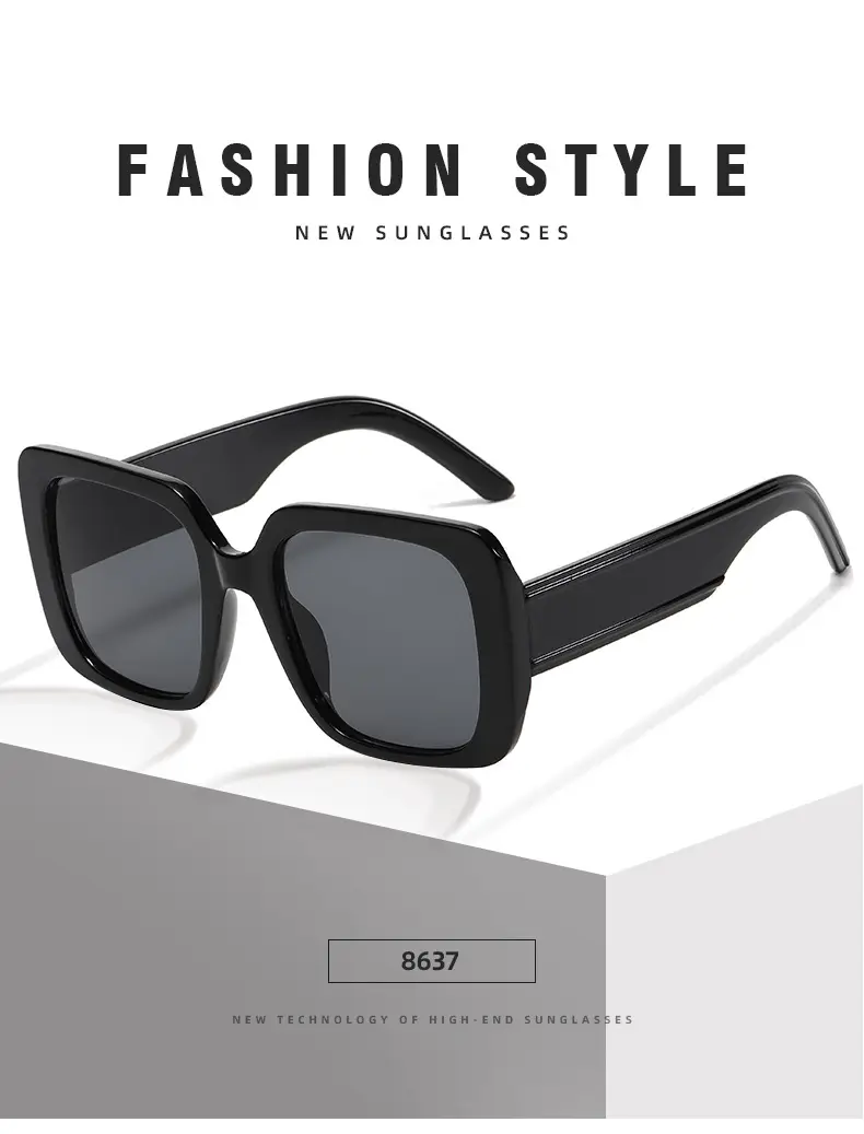 New D European & American Big Frame Square Sunglasses — feature 11