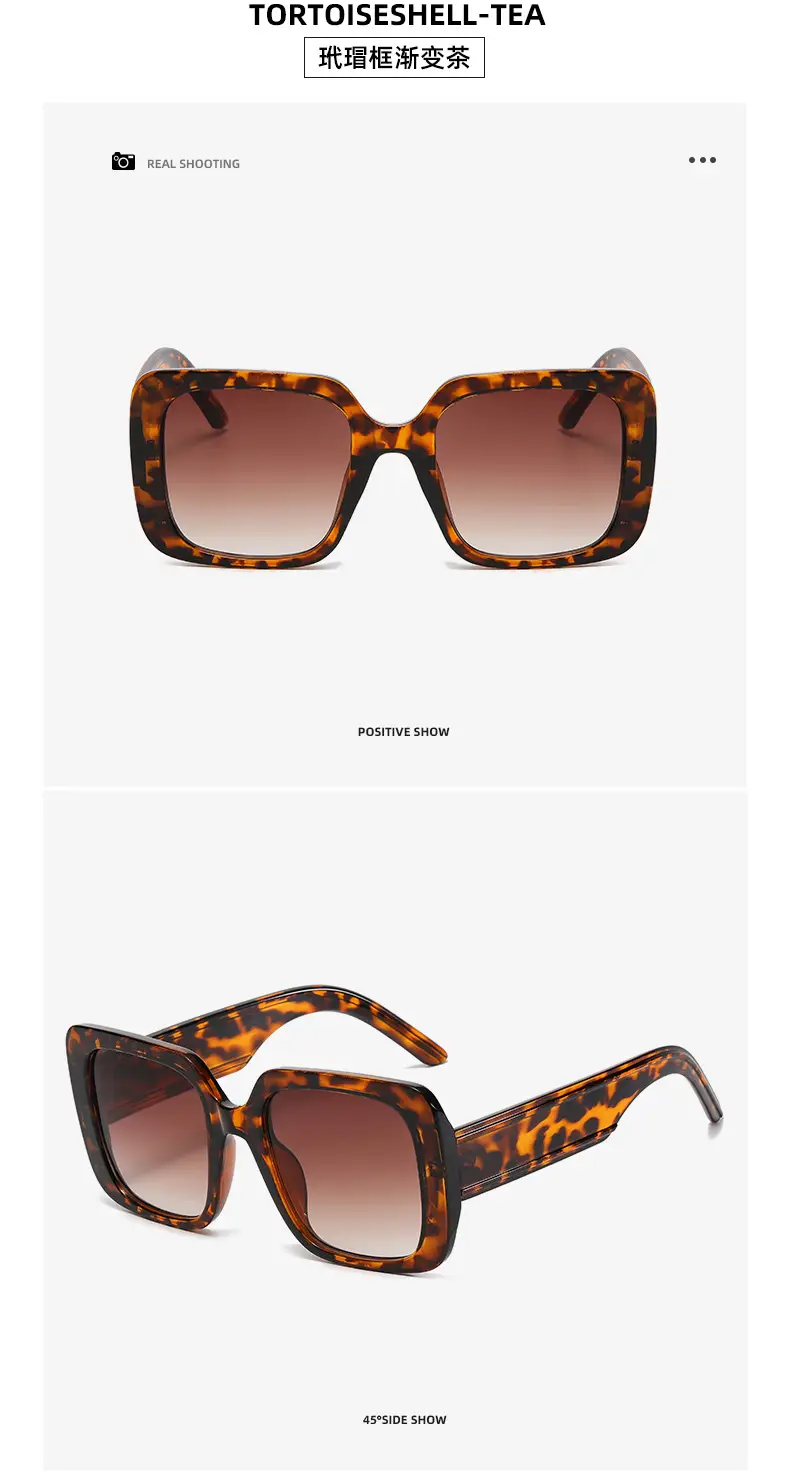 New D European & American Big Frame Square Sunglasses — feature 16