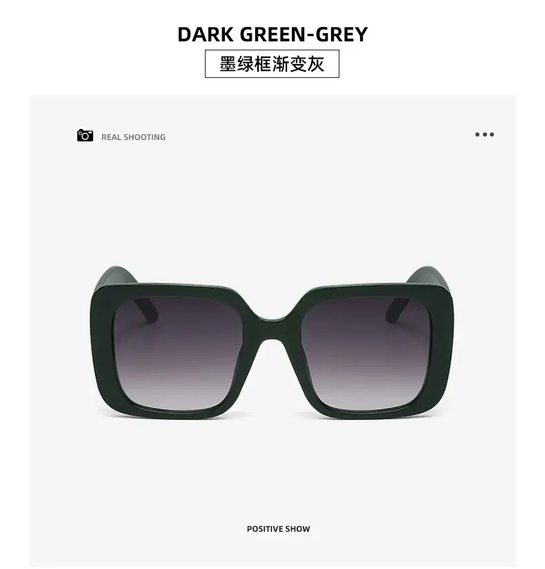 New D European & American Big Frame Square Sunglasses — feature 17
