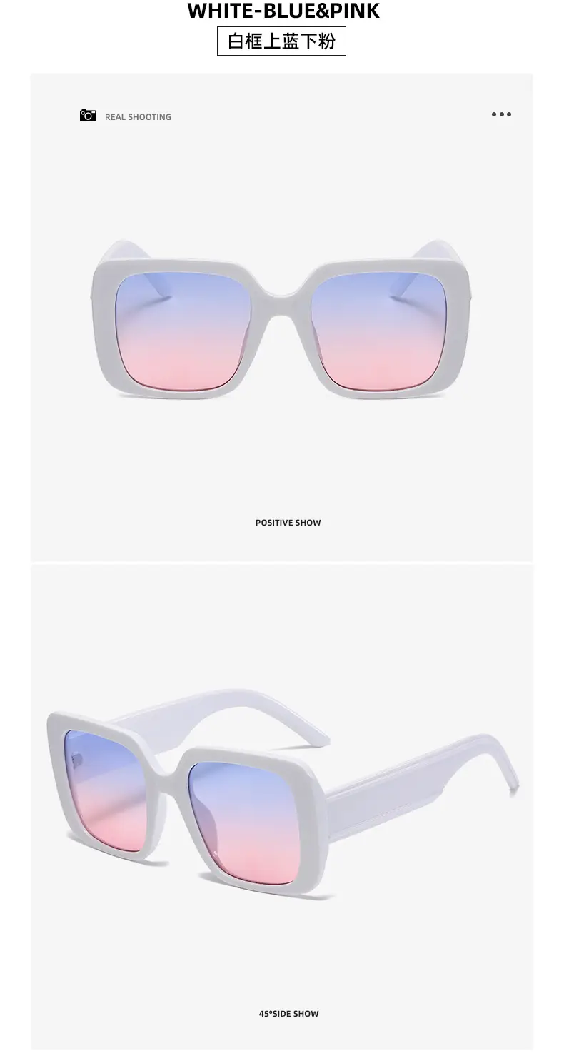 New D European & American Big Frame Square Sunglasses — feature 19