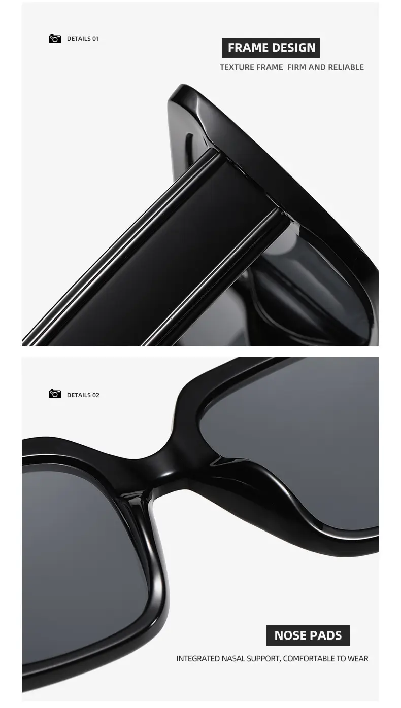 New D European & American Big Frame Square Sunglasses — feature 27