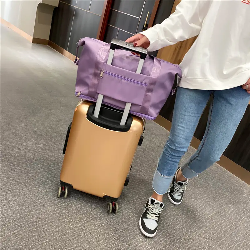 Purple Yoga & Travel Bag with Detachable Handle - Image 12