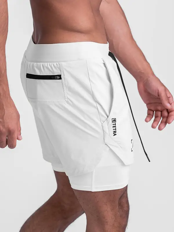 Men's Green Sports Shorts with Phone Support