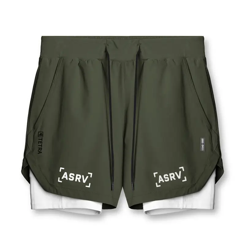 Men's Green Sports Shorts with Phone Support