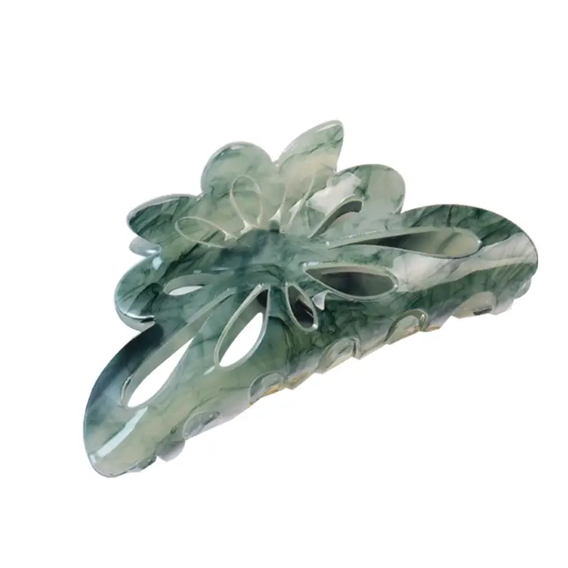 Green Marble Hair Clips Set for Women - Image 10