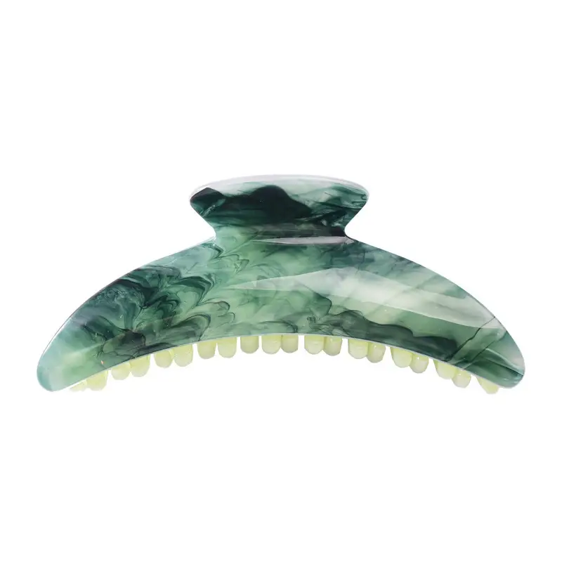 Green Marble Hair Clips Set for Women - Image 3
