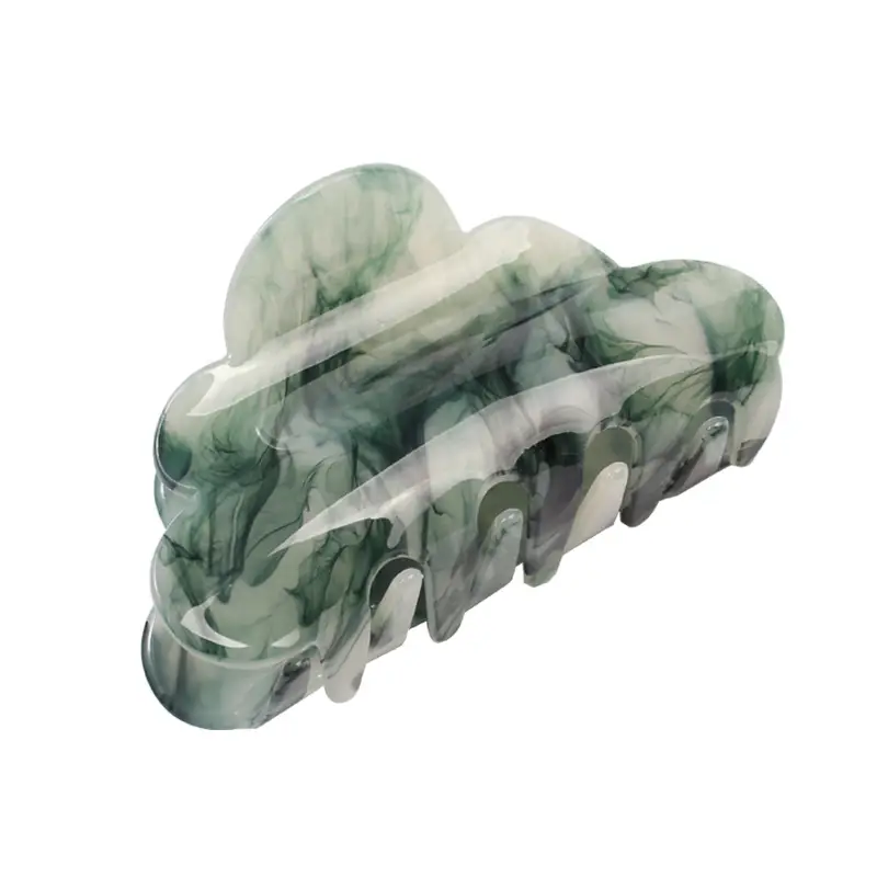 Green Marble Hair Clips Set for Women - Image 6