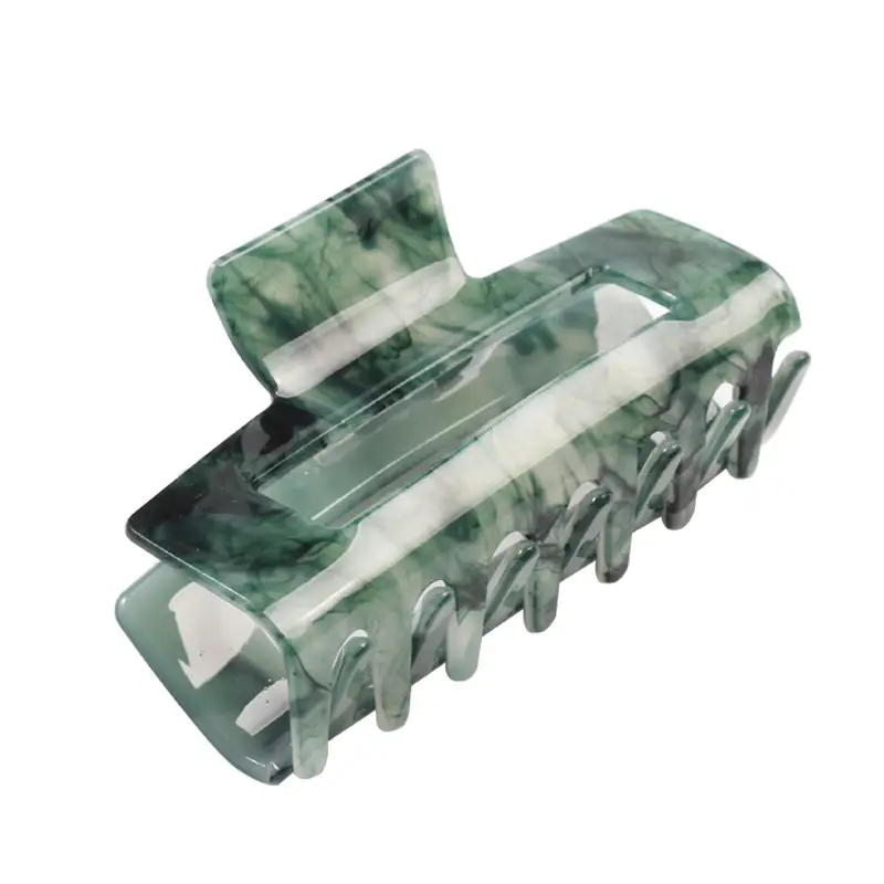 Green Marble Hair Clips Set for Women - Image 9