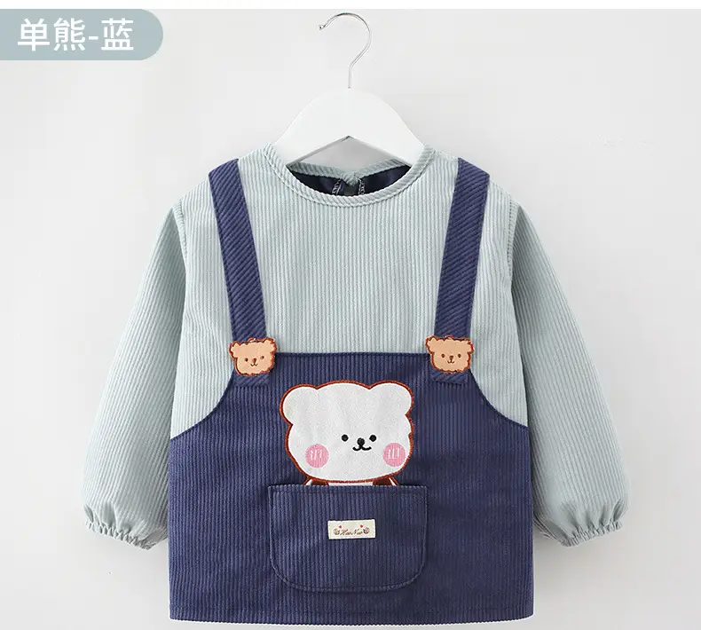 Baby's Pink Overcoat Apron Waterproof Dirty-proof Long Sleeve Bib Guard — feature 24