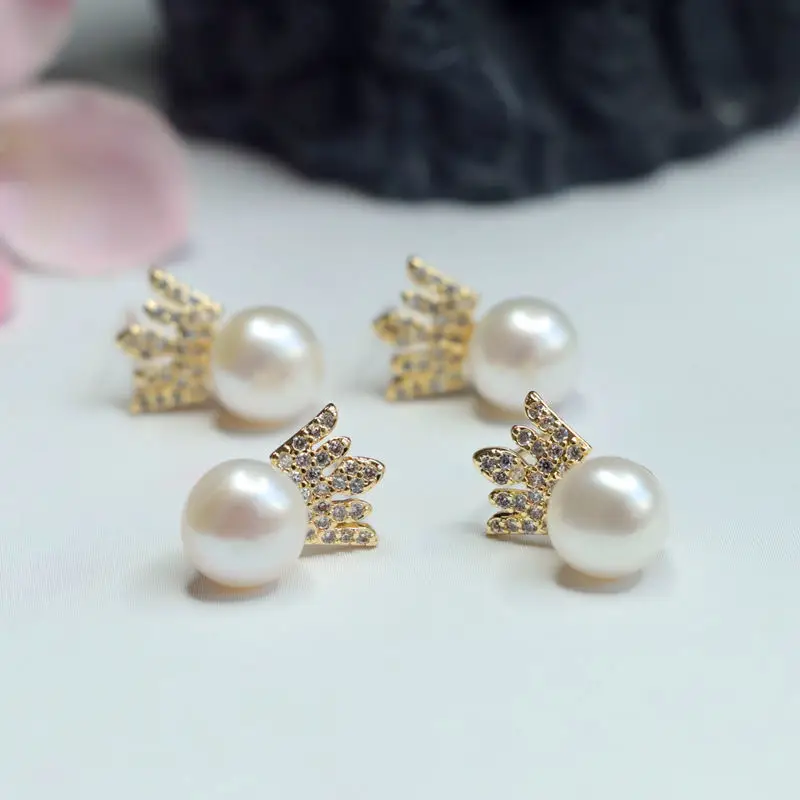 Crown Pearl Earrings for Women Fashion Jewelry — feature 10