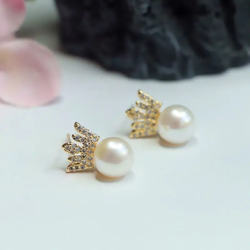 Crown Pearl Earrings for Women Fashion Jewelry — feature 5