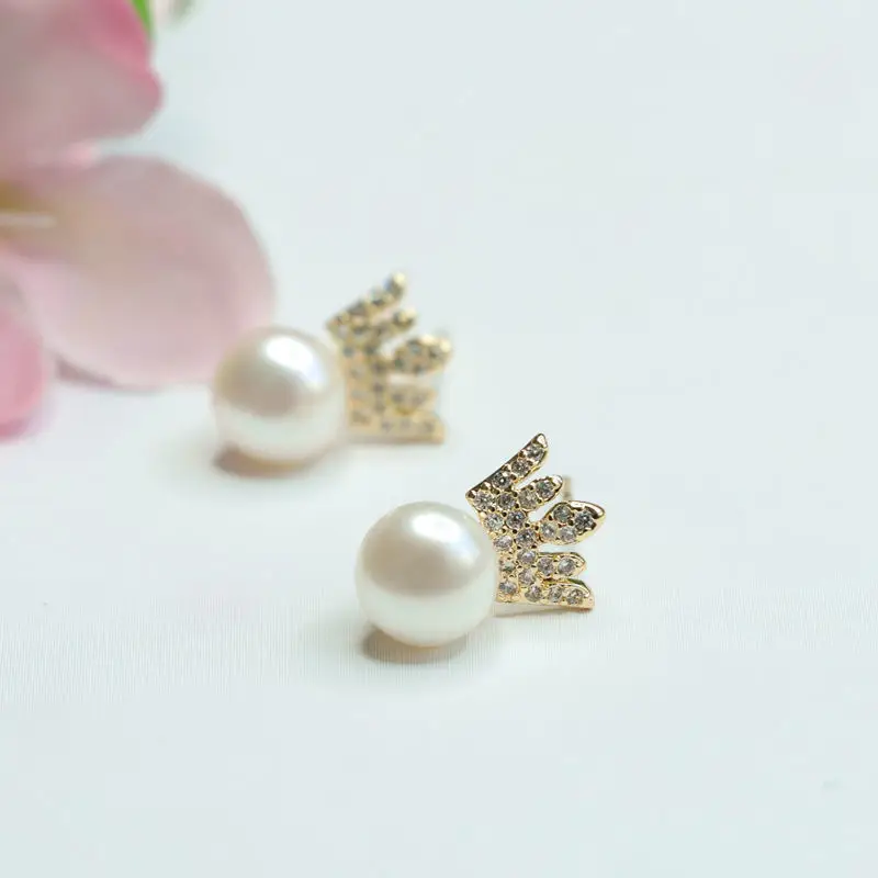 Crown Pearl Earrings for Women Fashion Jewelry — feature 6