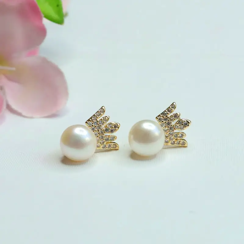 Crown Pearl Earrings for Women Fashion Jewelry — feature 7