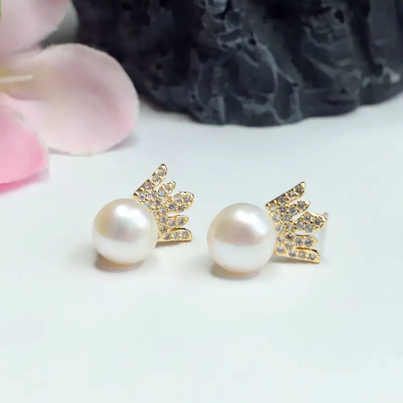 Crown Pearl Earrings for Women Fashion Jewelry — feature 9