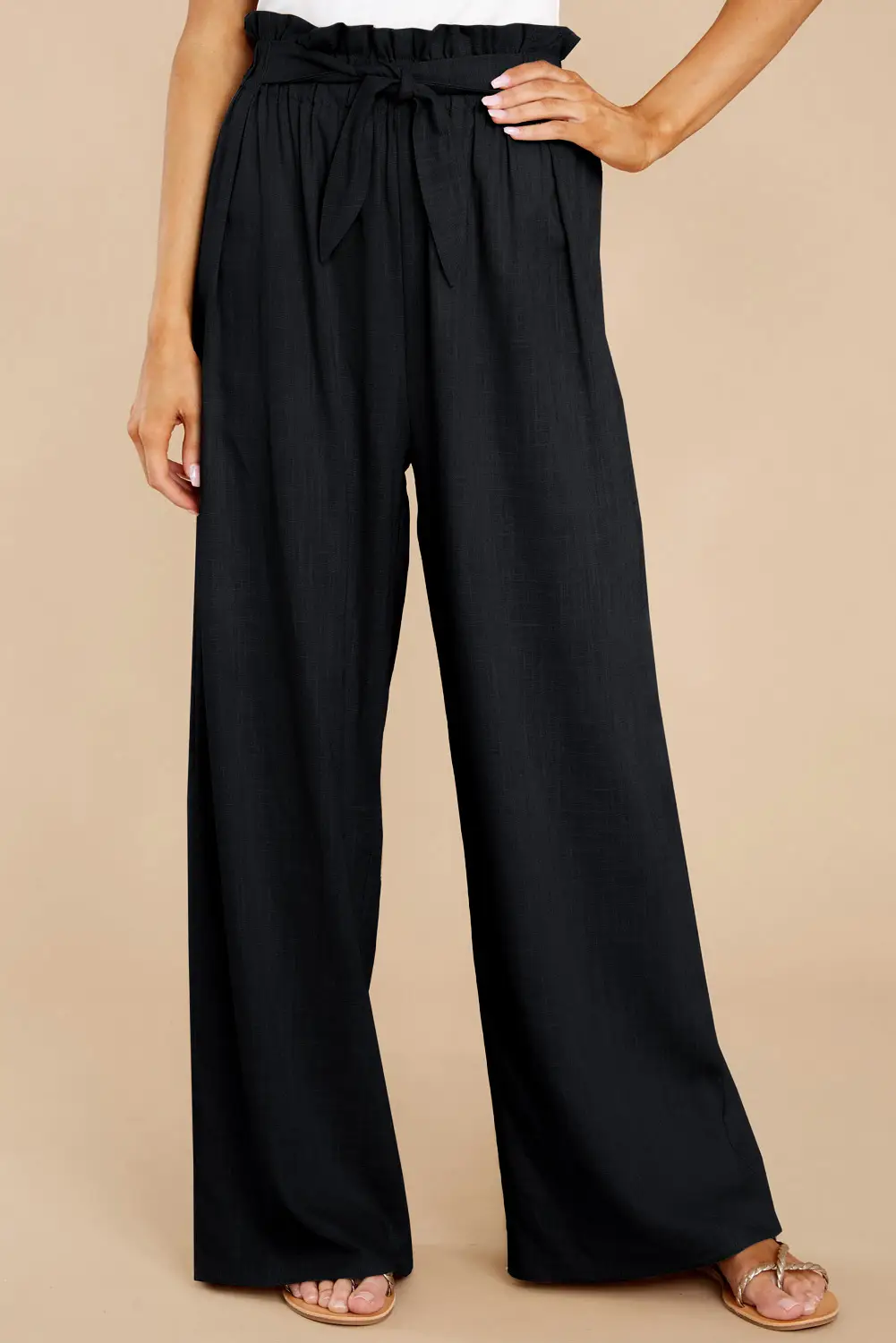 Women's Blue Wide Leg Pants Large Casual Wear