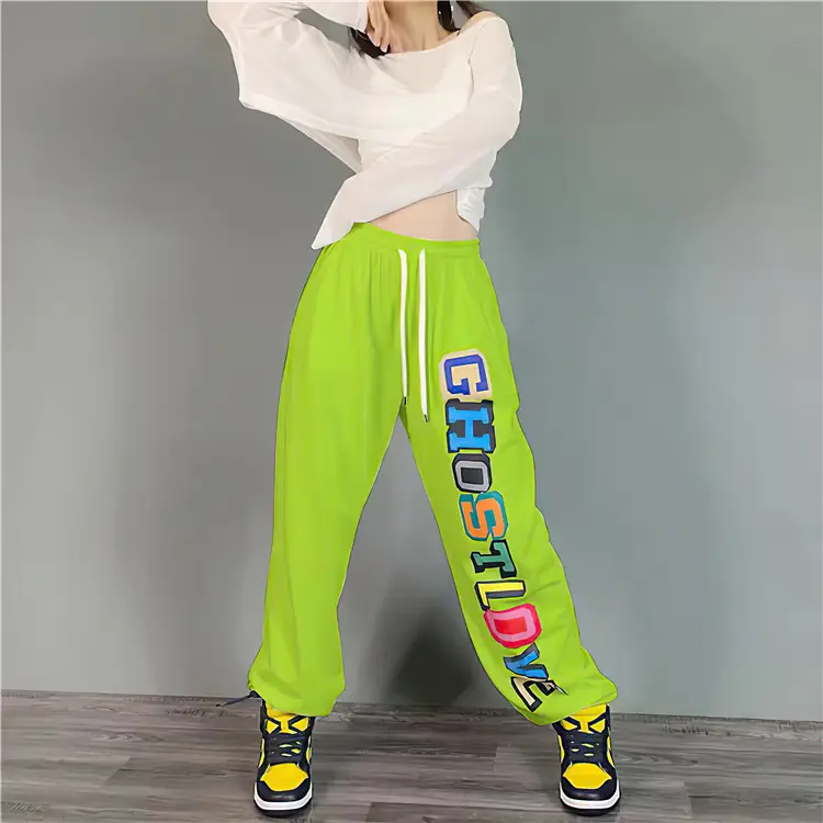 Women Summer Hip-Hop Cropped Jogger Pants White Jazz Dance — feature 7