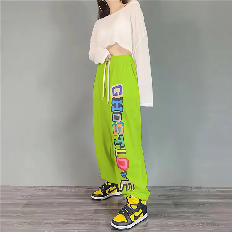 Women Summer Hip-Hop Cropped Jogger Pants White Jazz Dance — feature 8