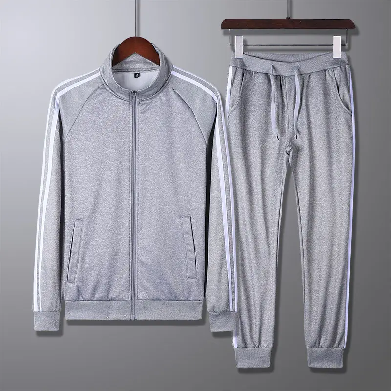 Men Black 3.0Z Track Suit with White Stripes - Image 5