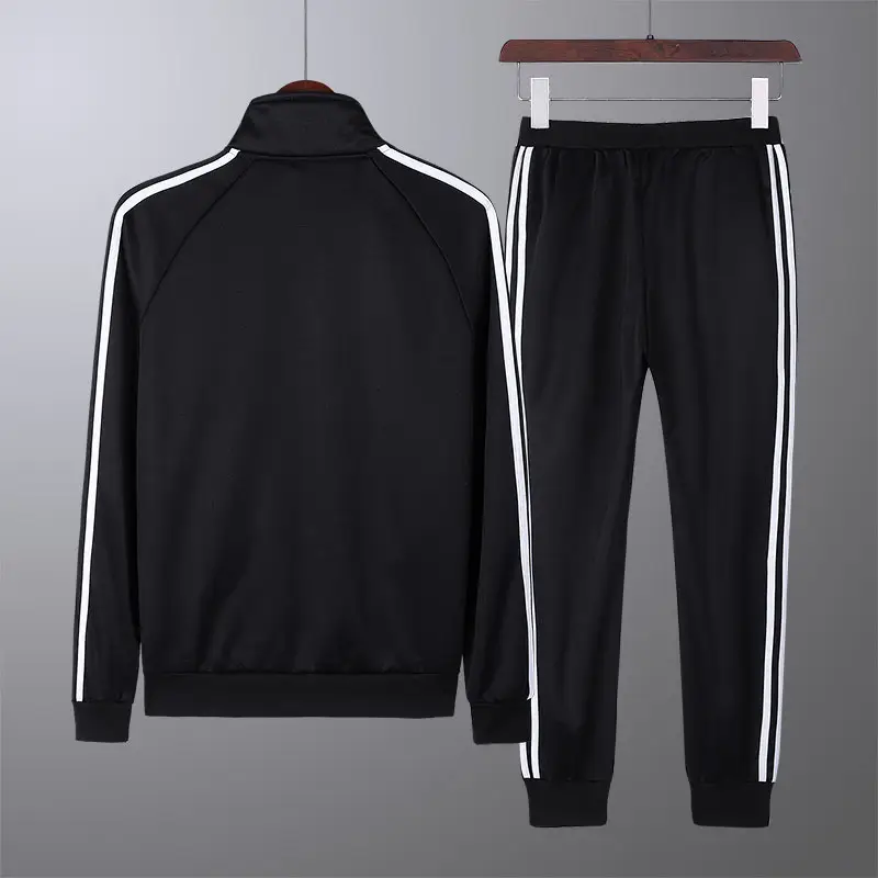 Men Black 3.0Z Track Suit with White Stripes - Image 7