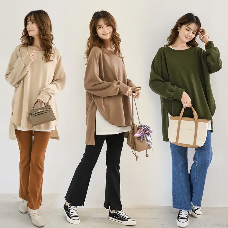 Japanese Loose Fit French Rib Pullover 5 Colors - Image 7