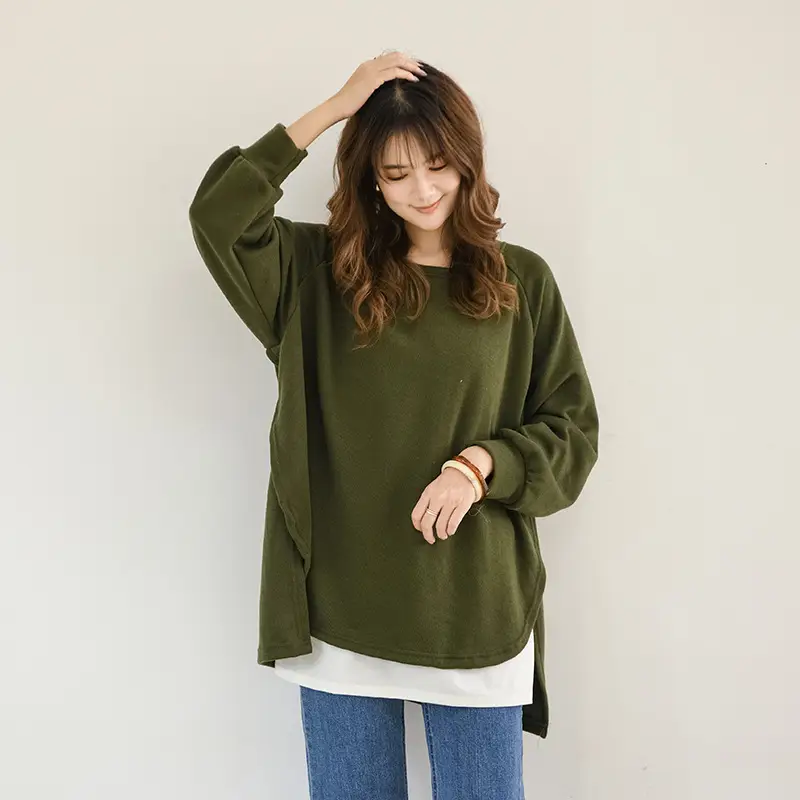 Japanese Loose Fit French Rib Pullover 5 Colors - Image 2